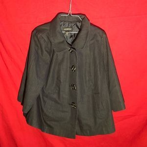 Lane Bryant Womens Blazer Jacket Black 4 Buttons